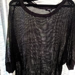 Sheer knit sweater